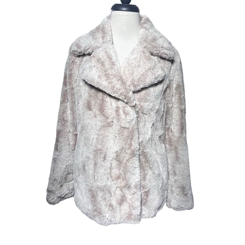 Halogen Blush Faux Fur Jacket Small